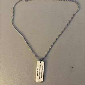 Silver Grandson Necklace with Engraved Pendant